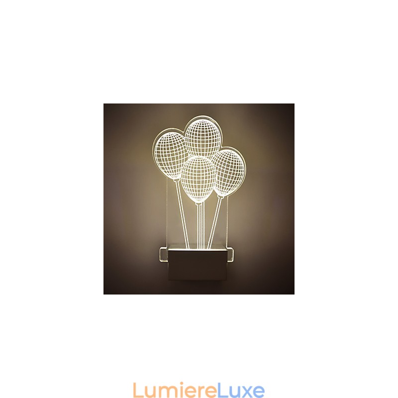 Applique murale en acrylique, lampe en PVC, lumière moderne contemporaine en métal