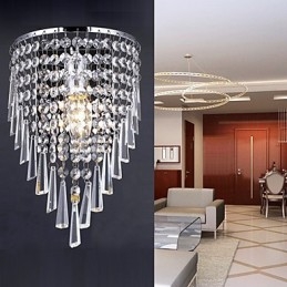 Applique murale élégante en cristal avec 1 lumière