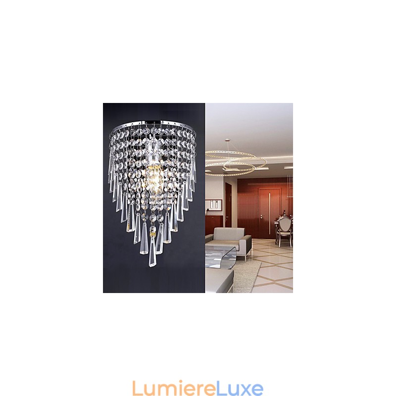 Applique murale élégante en cristal avec 1 lumière