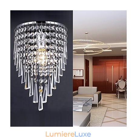 Applique murale élégante en cristal avec 1 lumière Applique murale élégante en cristal avec 1 lumière
