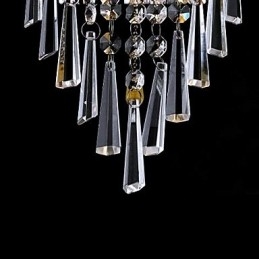 Applique murale élégante en cristal avec 1 lumière
