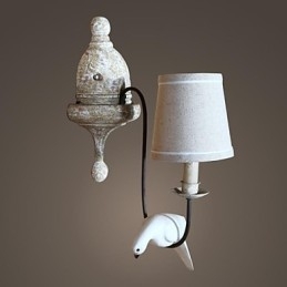 Appliques murales style mini style campagne bois bambou