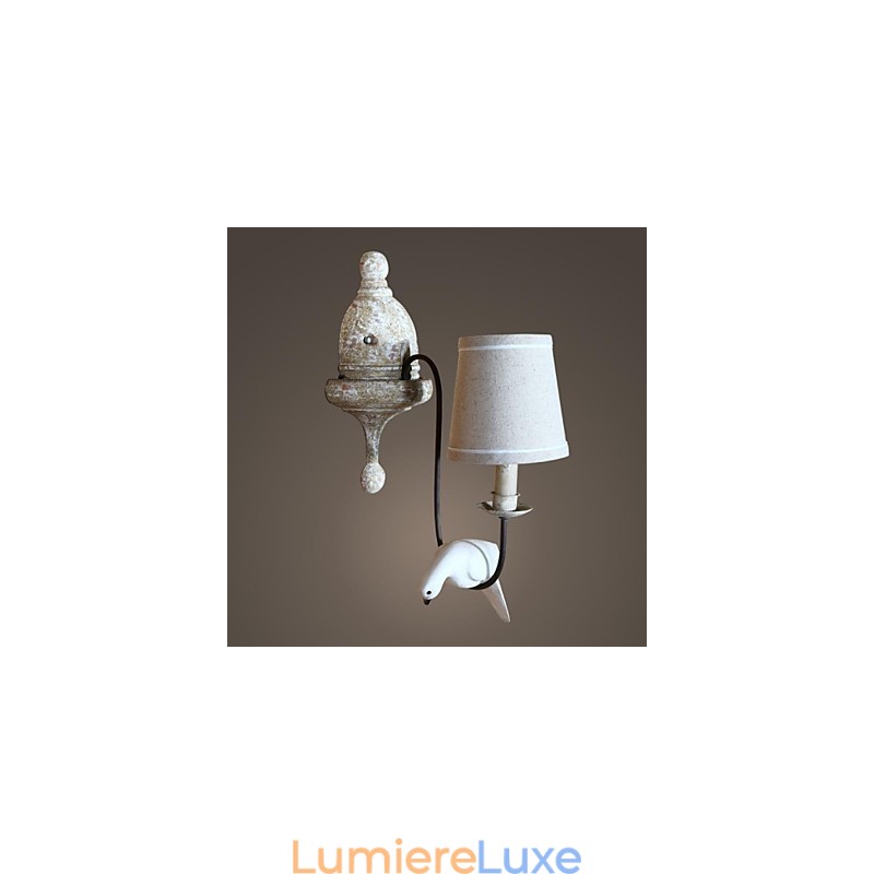 Appliques murales style mini style campagne bois bambou