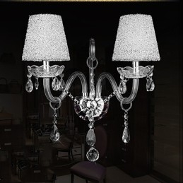 Appliques murales en cristal traditionnelles classiques en verre
