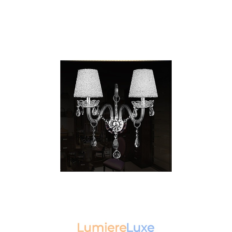 Appliques murales en cristal traditionnelles classiques en verre