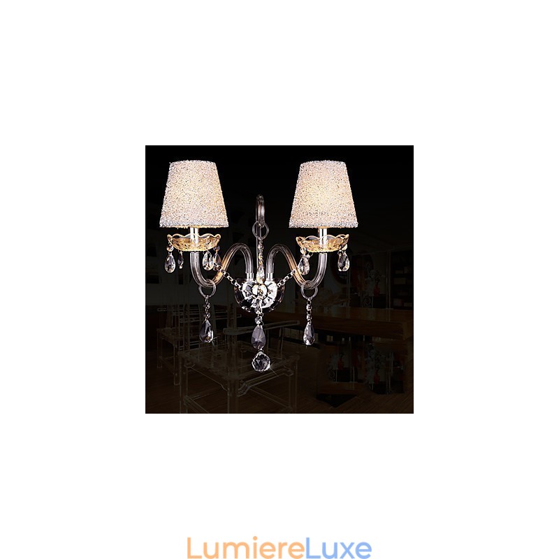Appliques murales en cristal traditionnelles classiques en verre