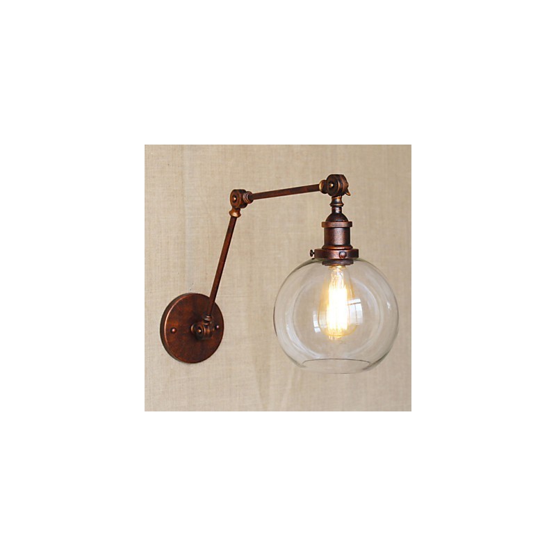 Appliques murales, lampes pivotantes, lampes de lecture, cristal, style mini, rustique, lodge, métal