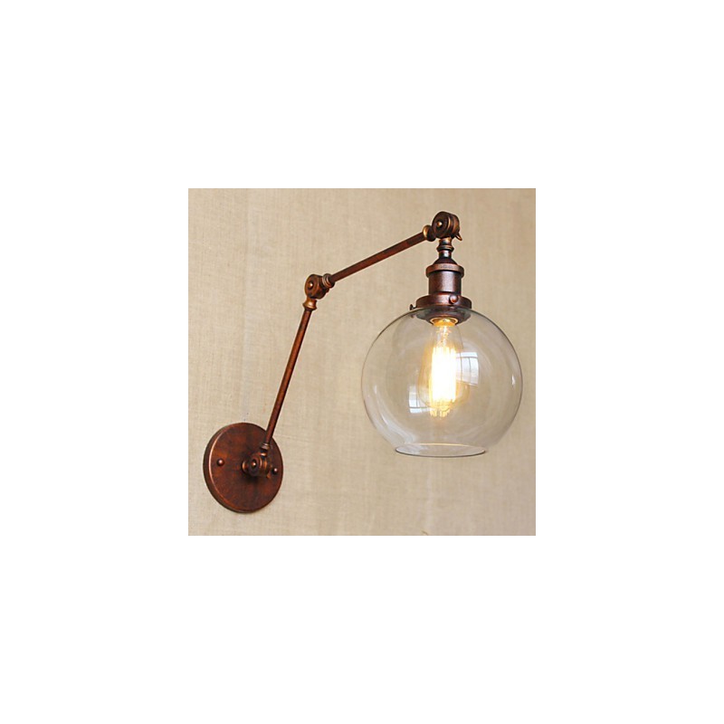 Appliques murales, lampes pivotantes, lampes de lecture, cristal, style mini, rustique, lodge, métal