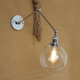 Appliques murales, lampes pivotantes, lampes de lecture, cristal, style mini, rustique, lodge, métal
