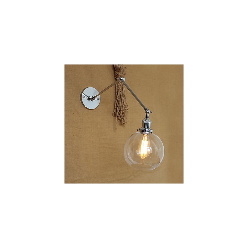 Appliques murales, lampes pivotantes, lampes de lecture, cristal, style mini, rustique, lodge, métal
