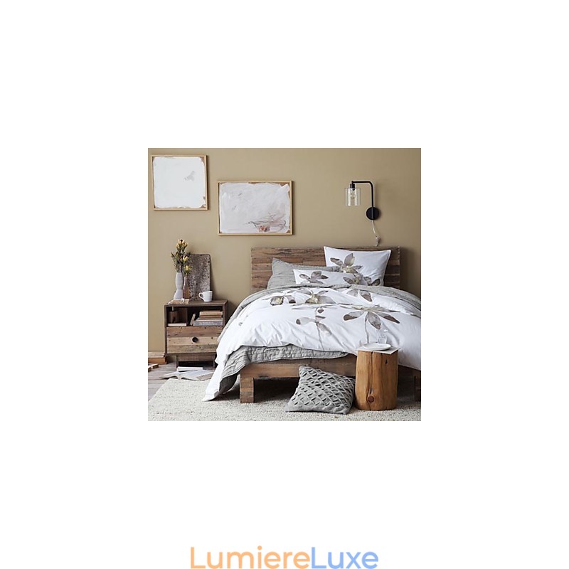 Applique murale moderne avec abat-jour tambour en verre