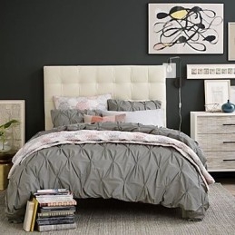 Applique murale moderne avec abat-jour tambour en verre
