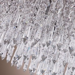 Plafonnier moderne contemporain en cristal chromé