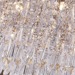 Plafonnier moderne contemporain en cristal chromé