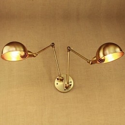 Le nouveau bronze nostalgique moderne rural campagne allée salon lumière chaude tête long bras de fer mur
