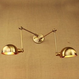 Le nouveau bronze nostalgique moderne rural campagne allée salon lumière chaude tête long bras de fer mur