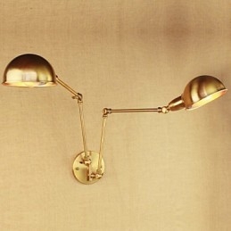 Le nouveau bronze nostalgique moderne rural campagne allée salon lumière chaude tête long bras de fer mur