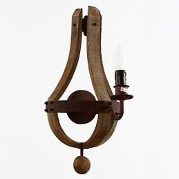 Appliques murales de style mini rustique Lodge bois bambou
