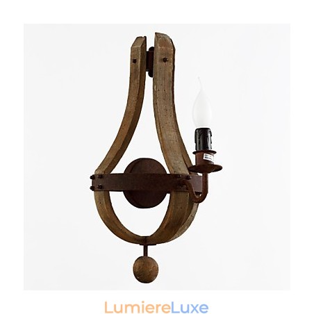 Appliques murales de style mini rustique Lodge bois bambou Appliques murales de style mini rustique Lodge bois bambou