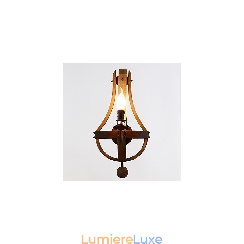 Appliques murales de style mini rustique Lodge bois bambou