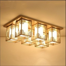 Un éclairage d'ambiance de plafond en fer de style chinois