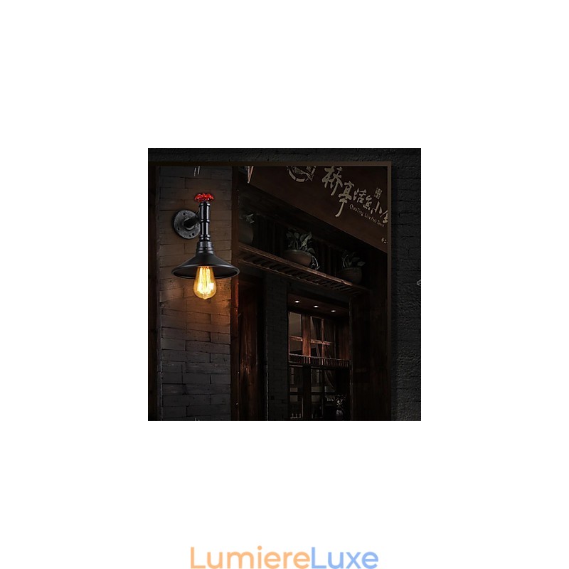 Mini applique murale 1 lumière en fer crème concis