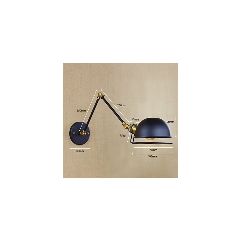 Appliques murales, lampes pivotantes, lampes de lecture, style mini, style rustique, style lodge, métal