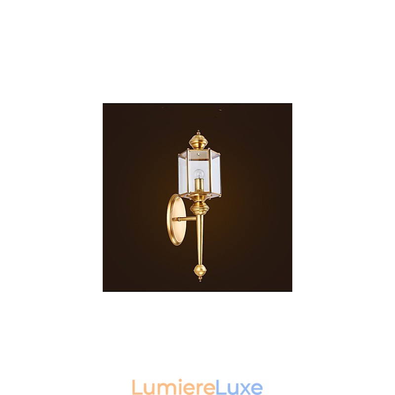 Lampe de jardin entièrement en cuivre, lampe d'extérieur étanche B