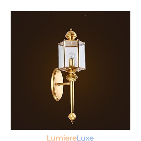 Lampe de jardin entièrement en cuivre, lampe d'extérieur étanche B Lampe de jardin entièrement en cuivre, lampe d'extérieur étanche B