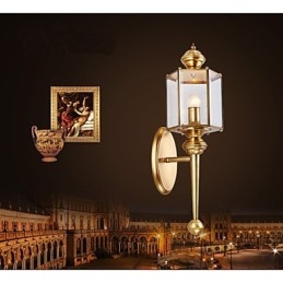 Lampe de jardin entièrement en cuivre, lampe d'extérieur étanche B
