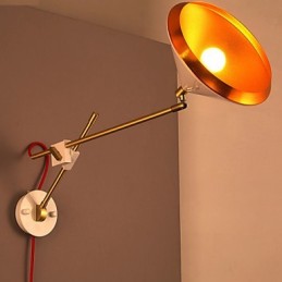 Lampe murale pliante à bras basculant en fer forgé, style industriel rural, restauration des anciennes méthodes