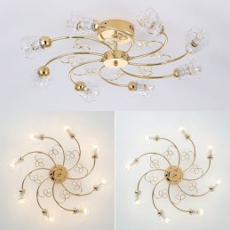 Plafonniers artistiques en aluminium avec cristaux