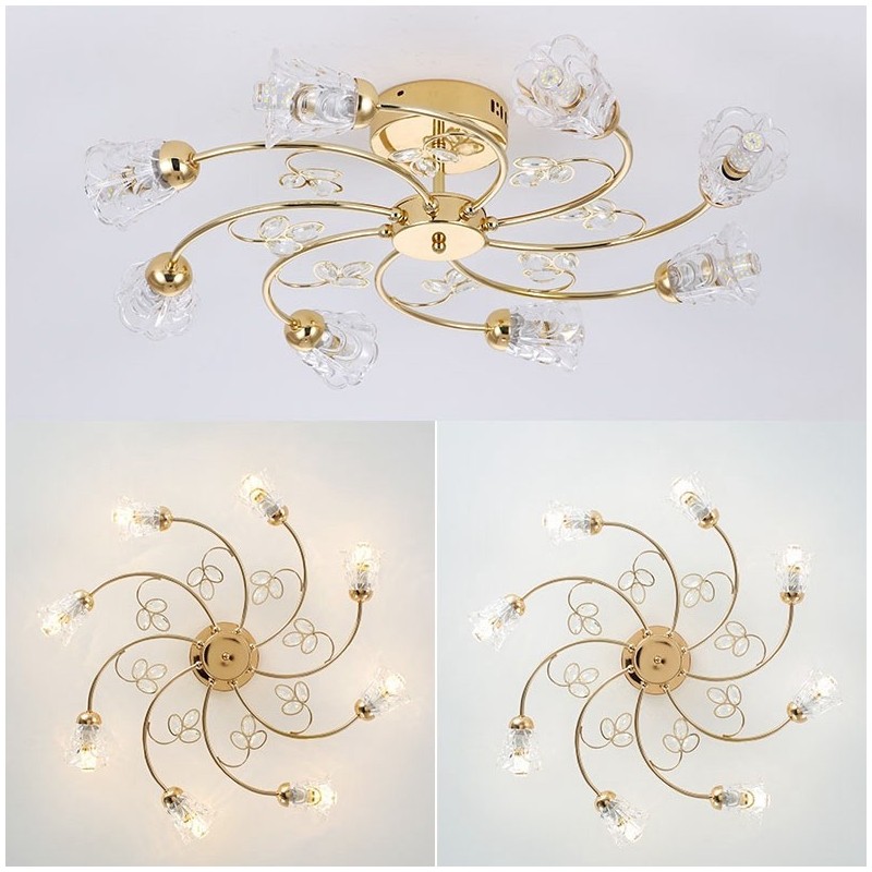 Plafonniers artistiques en aluminium avec cristaux