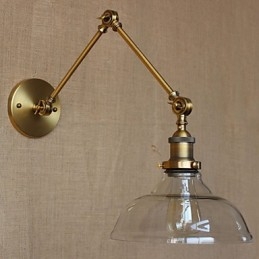 Lampe murale décorative de style LOFT en verre et bronze pour café