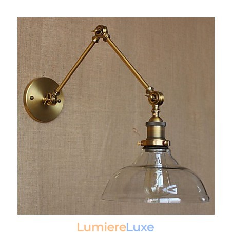 Lampe murale décorative de style LOFT en verre et bronze pour café Lampe murale décorative de style LOFT en verre et bronze pour café