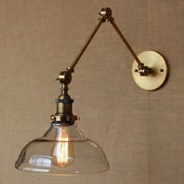 Lampe murale décorative de style LOFT en verre et bronze pour café
