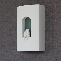 Applique murale blanche moderne et tendance, lampe de chevet, miroir, lampe de chambre à coucher
