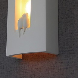 Applique murale blanche moderne et tendance, lampe de chevet, miroir, lampe de chambre à coucher