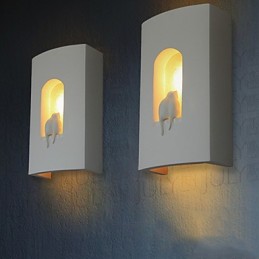 Applique murale blanche moderne et tendance, lampe de chevet, miroir, lampe de chambre à coucher