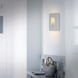 Applique murale blanche moderne et tendance, lampe de chevet, miroir, lampe de chambre à coucher