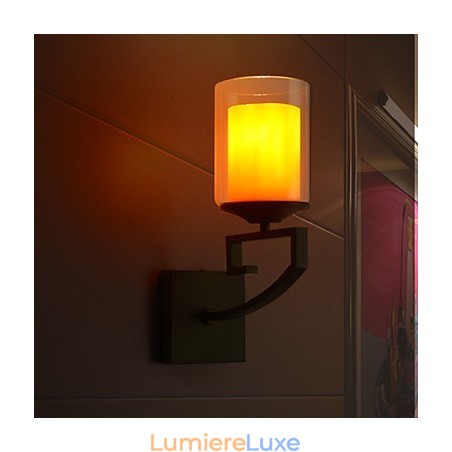 Applique murale rétro simple en verre et métal, style contemporain moderne Applique murale rétro simple en verre et métal, style contemporain moderne