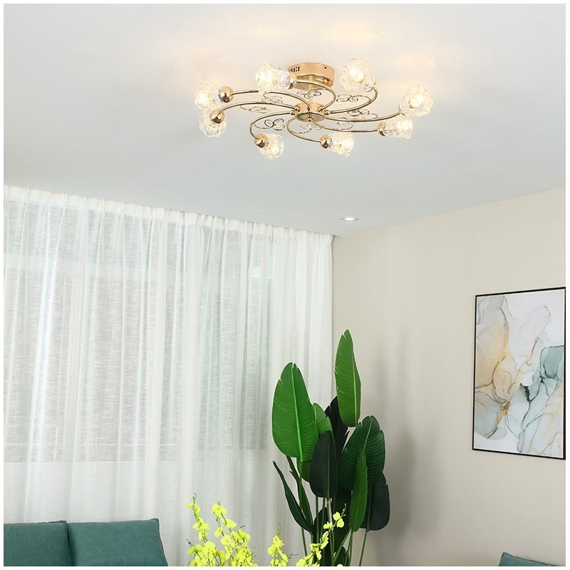 Plafonniers artistiques en aluminium avec cristaux