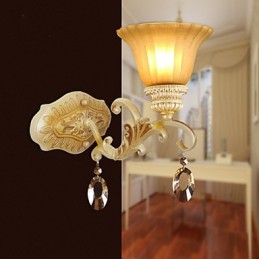 Applique murale en fer forgé style européen, style ancien, luminaire décoratif d'intérieur, idéal pour une chambre à coucher
