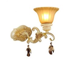Applique murale en fer forgé style européen, style ancien, luminaire décoratif d'intérieur, idéal pour une chambre à coucher