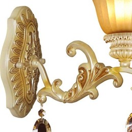 Applique murale en fer forgé style européen, style ancien, luminaire décoratif d'intérieur, idéal pour une chambre à coucher