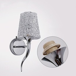 Lampe de chevet argentée, applique murale de lecture, siphon de plomberie, éclairage de miroir d'arrière-plan