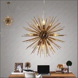 Lustre rétro imitation cuivre créatif à 10 lumières