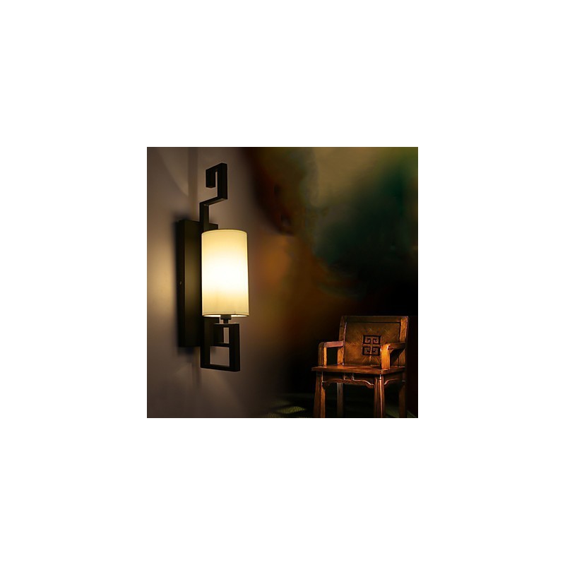 Lampe murale en tissu blanc de style américain moderne et antique pour salon, chambre à coucher, chambre d'hôtel