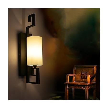 Lampe murale en tissu blanc de style américain moderne et antique pour salon, chambre à coucher, chambre d'hôtel Lampe murale en tissu blanc de style américain moderne et antique pour salon, chambre à coucher, chambre d'hôtel