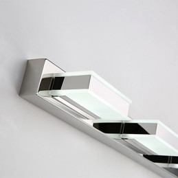 Lampe miroir carrée en acier inoxydable et acrylique